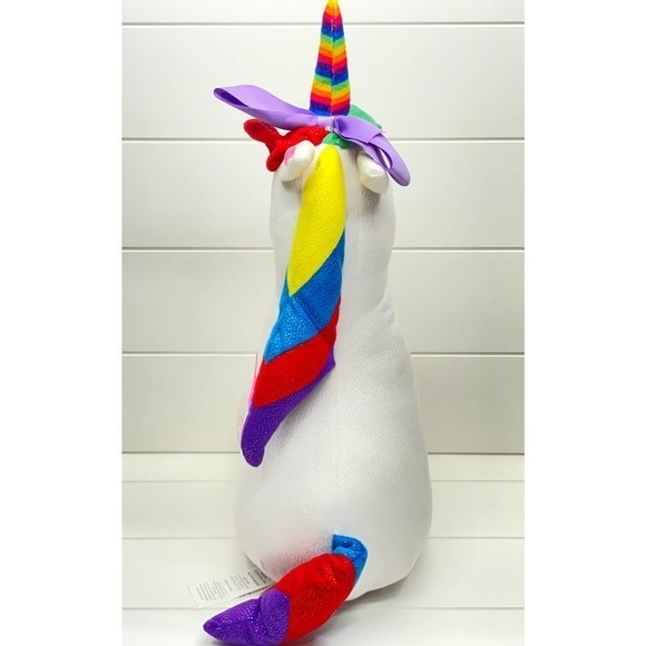 JoJo Siwa Plush White Rainbow Unicorn 23" Large Stuffed Horse Toy - Picture 3 of 5